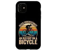 Custodia per iPhone 11 Never Underestimate An Old Guy On A Bicycle Bici