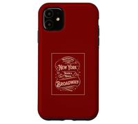 Custodia per iPhone 11 New York City Broadway NYC Teatro musicale Città turistica
