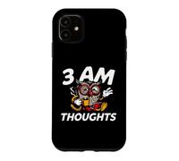Custodia per iPhone 11 Night Owl Overthinker 3 AM Thoughts Coffee