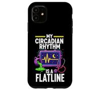 Custodia per iPhone 11 Night Shift Nurse Circadian Rhythm Flatline Humor