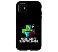 Custodia per iPhone 11 Night Shift Survival Mode Nurse Medical Coffee