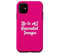 Custodia per iPhone 11 No alle immagini generate dall'IA Proteggere i diritti dell'artista Computer Art
