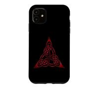 Custodia per iPhone 11 Nodo Triangolo Con Fili Doppiati Rosso