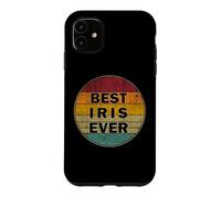Custodia per iPhone 11 Nome personalizzato Iris I love Iris Retro Vintage Style