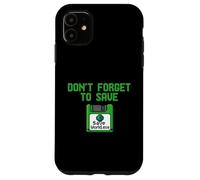 Custodia per iPhone 11 Non dimenticare di salvare la Giornata della Terra Floppy Disk Retro Geek