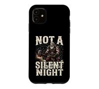 Custodia per iPhone 11 Non è una notte silenziosa - Babbo Natale divertente e duro