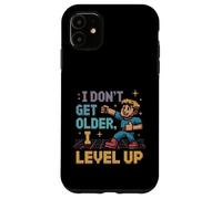 Custodia per iPhone 11 Non invecchio, faccio salire di livello Retro Pixel Art Gamer