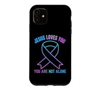 Custodia per iPhone 11 Non sei solo Gesù ti ama sopravvivere a pensieri suicidi