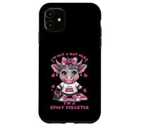 Custodia per iPhone 11 Non sono un disastro, sono una Spicy Disaster Pink Highland Cow