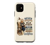 Custodia per iPhone 11 Non sottovalutare mai la vecchia legge ancora libri nei suoi 70 anni
