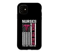 Custodia per iPhone 11 Nurse Back The Blue I've Got Your Six American Flag