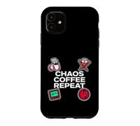 Custodia per iPhone 11 Nurse Life Chaos Coffee Repeat ER Medical
