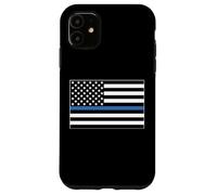 Custodia per iPhone 11 Nurse Police Wife Officer Thin Blue Line Heart Flag