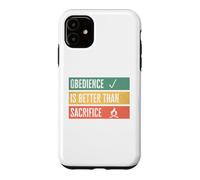 Custodia per iPhone 11 Obedience is better than sacrifice Relationship VS Religion