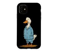 Custodia per iPhone 11 Oca addormentata in pigiama per gli amanti degli indumenti da notte e delle anatre