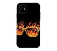 Custodia per iPhone 11 Occhiali Fuoco Bruciante Costume
