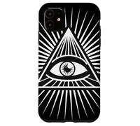 Custodia per iPhone 11 Occhio onnivista, simbolo, piramide, Dio, massone, stella