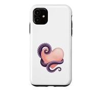 Custodia per iPhone 11 Octopus Heart Tentacle Ocean Love Cute Octopus
