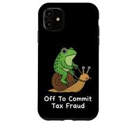 Custodia per iPhone 11 Off To Commit Tax Fraud Frog Anti-tasse Rana
