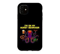 Custodia per iPhone 11 Oktoberfest I'm On My Wurst Comportamento Polpo Pixel Art Birra