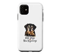 Custodia per iPhone 11 Old Dogs New Beginnings Senior Rescue Dog Cute Rescue Dog