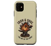 Custodia per iPhone 11 Opera d'arte di Iron And Soul Blacksmith Forge Incudine Hammer