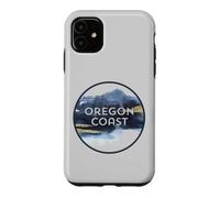 Custodia per iPhone 11 Oregon Coast Pacific NW Vacation Souvenir Acquerello Design