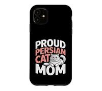 Custodia per iPhone 11 Orgoglioso gatto persiano mamma carino gattini persiani