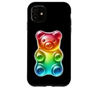 Custodia per iPhone 11 Orsetto gommoso Candy Rainbow