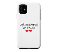 Custodia per iPhone 11 Outnumbered By Twins Boys Girls Dad Soon to Be Mom Pregnancy
