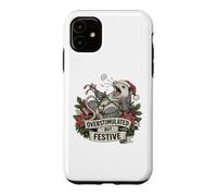Custodia per iPhone 11 Overstimulated But Festive Opossum Christmas