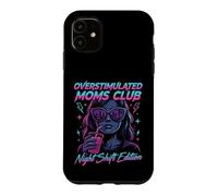 Custodia per iPhone 11 Overstimulated Moms Club Retro Night Shift Edition Mama