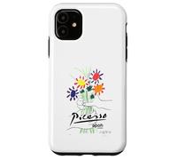 Custodia per iPhone 11 Pablo Picasso Fiori della Pace Opera d'arte Disegno PAPL2192
