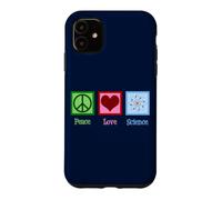 Custodia per iPhone 11 Pace Amore Scienza Insegnante Scienziato Carino