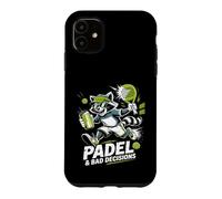 Custodia per iPhone 11 Padel e decisioni sbagliate Divertente Raccoon Match