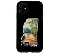 Custodia per iPhone 11 Paesaggio Acquerello del Mississippi