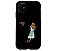Custodia per iPhone 11 Pallacanestro religioso Gesù Christian Humor Tre Point Shot