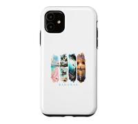 Custodia per iPhone 11 Palme dei Caraibi, spiagge rosa e maiali - Vacanza Bahamas