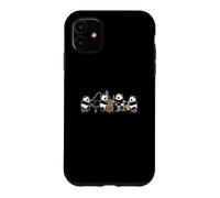 Custodia per iPhone 11 Panda Jazz Pianoforte Sassofono Batteria Contrabbasso Musica