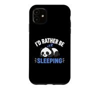 Custodia per iPhone 11 Panda Sleep Funny Nap Humor Lazy I'd Rather Be Sleeping
