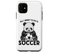 Custodia per iPhone 11 Panda Soccer Tutto quello che voglio fare è un simpatico giocatore di orsi