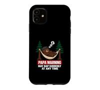 Custodia per iPhone 11 Papa Bear Warning May Nap Suddenly At Any Time
