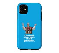 Custodia per iPhone 11 Papa Leone XIV "Non costruire un'altra Babele. Costruisci Gerusalemme"