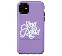 Custodia per iPhone 11 Paul Frank Stay Real Bubble Testo