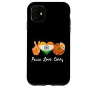 Custodia per iPhone 11 Peace Love Curry Amante del Cibo Indiano