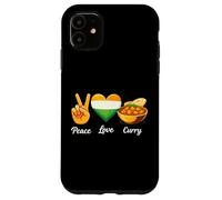 Custodia per iPhone 11 Peace Love Curry Amante del Cibo Indiano