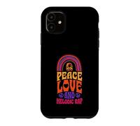 Custodia per iPhone 11 Peace Love e rap melodico Bohemian Rainbow