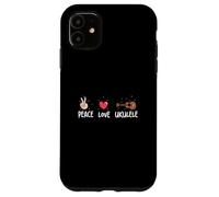 Custodia per iPhone 11 Peace Love Ukulele Musicisti Divertenti Ukulele Per Un Uke Giocatore