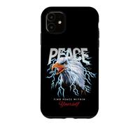 Custodia per iPhone 11 Peace USA Eagle Wild Quotes find The Peace within Yourself