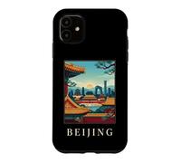 Custodia per iPhone 11 Pechino, Cina, skyline città, viaggio, arte